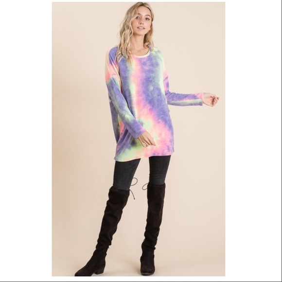 Small left ❤️tie-dye tunic top - Picture 5 of 10